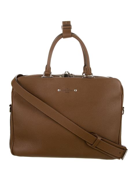 LOUIS VUITTON Taurillon Armand Briefcase Brown.